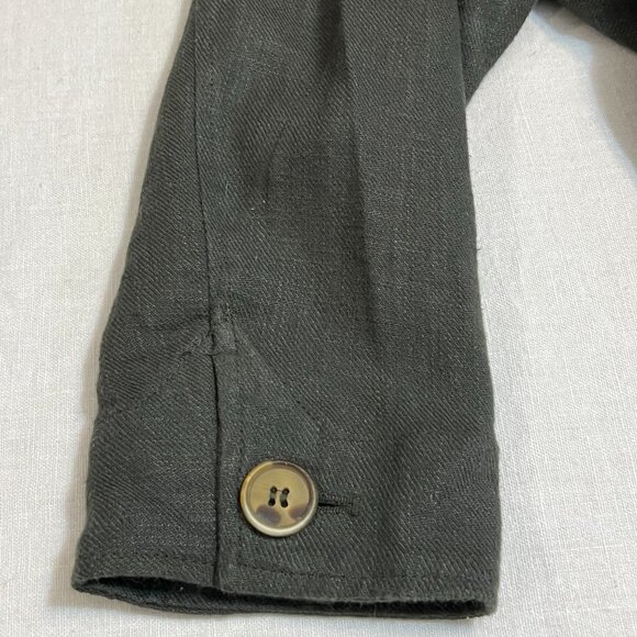 Zara Women's Jacket Button Size Large Utility Jacket Dark Green - Picture 3 of 10